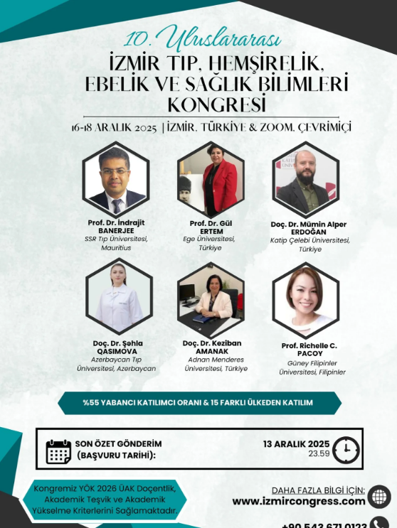 Öğr. Gör. Volkan KINA 10. Uluslararası İzmir Tıp, Hemşirelik, Ebelik ve Sağlık Bilimleri Kongresi’ nde Bildirilerini…